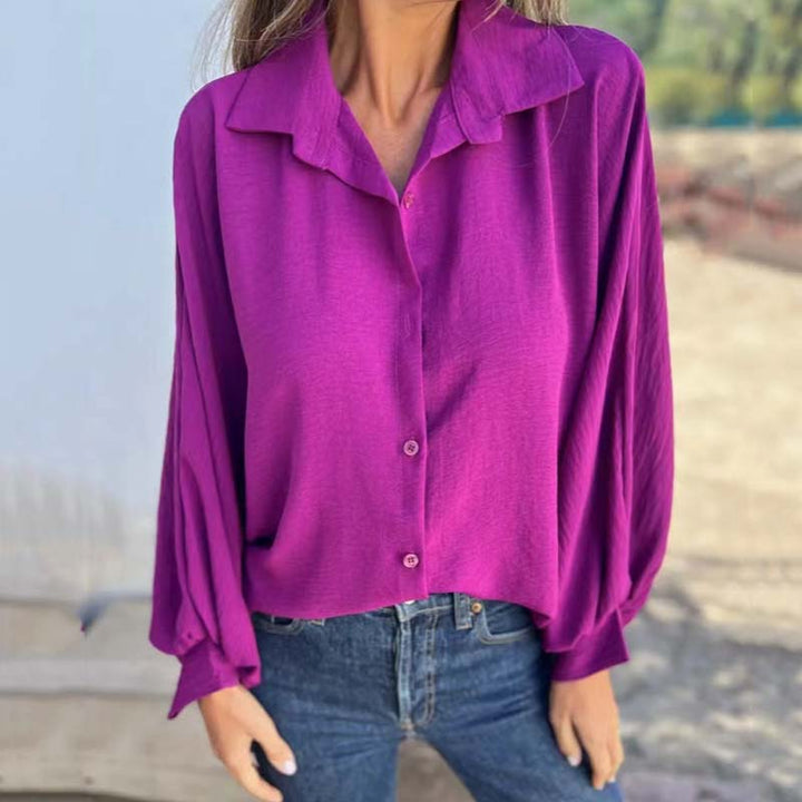 Anthea - Soft-Touch Balloon-Sleeve Shirt