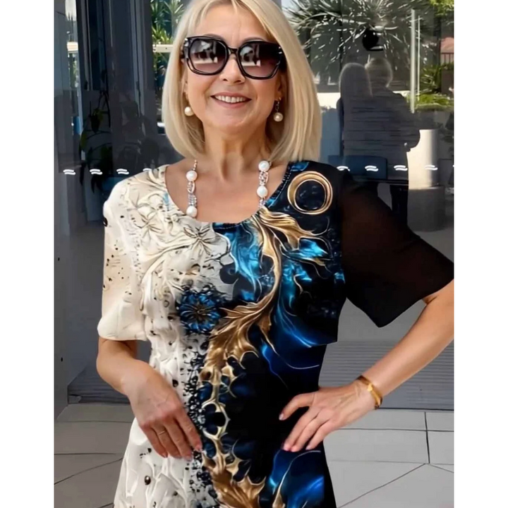Greya - Soft-Touch Floral A-Line Summer Dress
