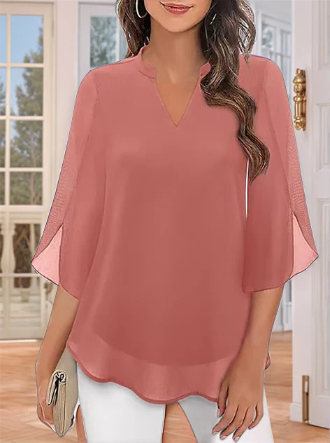 Zanyelle - Soft-Touch Layered Blouse