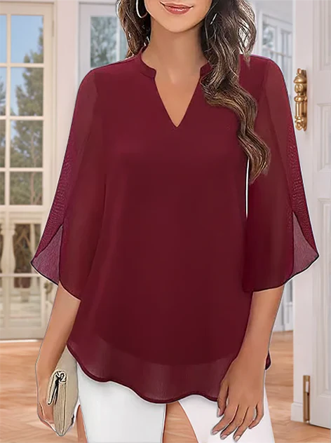 Zanyelle - Soft-Touch Layered Blouse