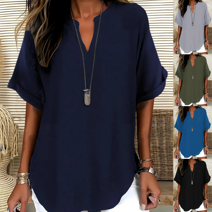 Laurel - Airy V-Neck Blouse