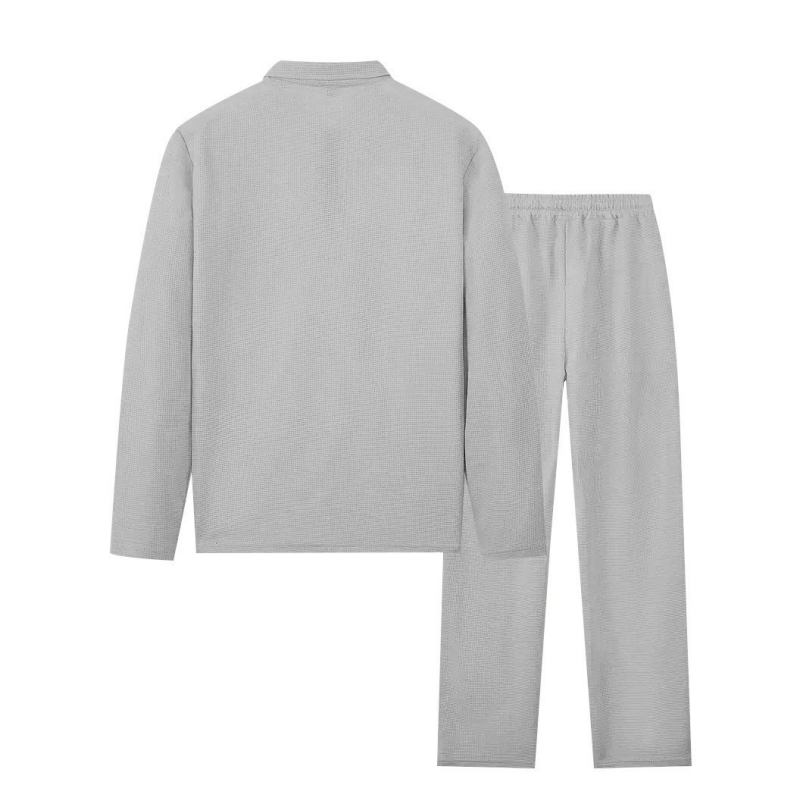 Vexar - Soft Touch Waffle Knit Quarter Zip Lounge Set