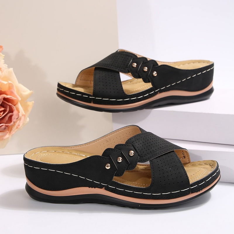 Jessavelle - Cushioned Wedge Sandals