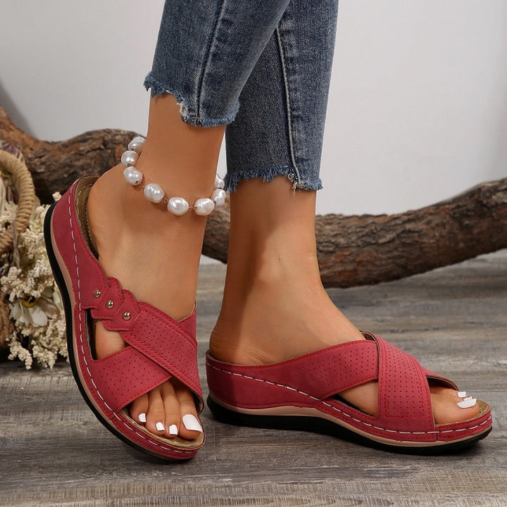 Jessavelle - Cushioned Wedge Sandals