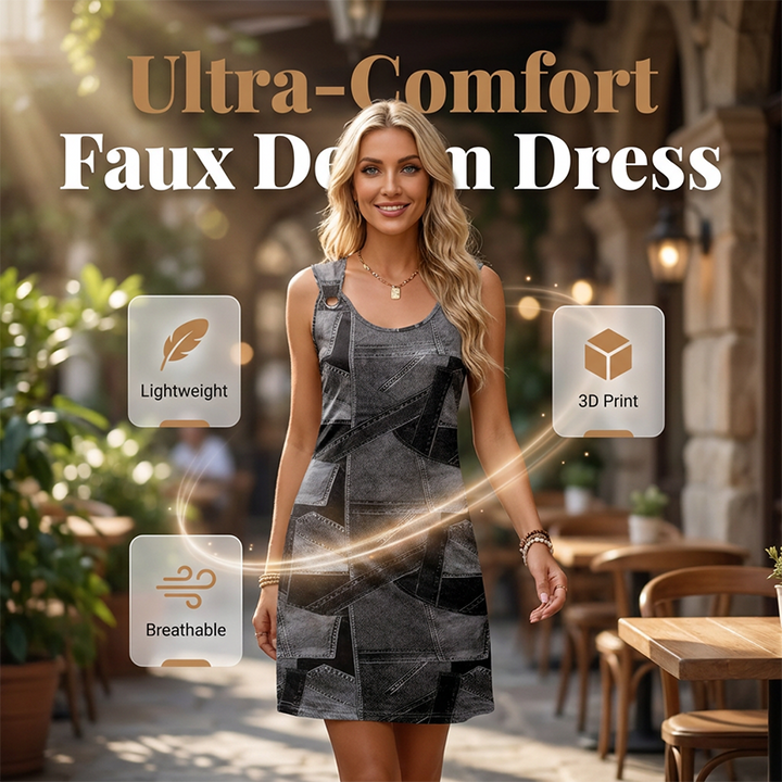 Havilah - Soft-Touch Denim-Look Dress