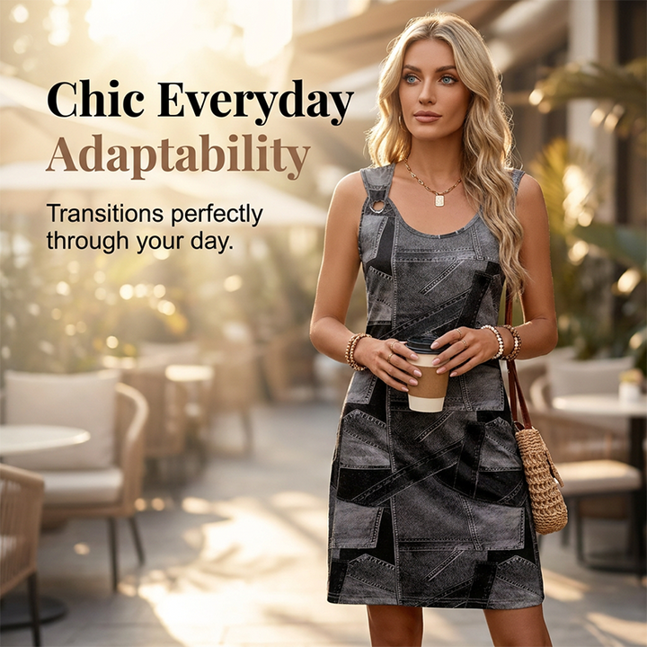 Havilah - Soft-Touch Denim-Look Dress