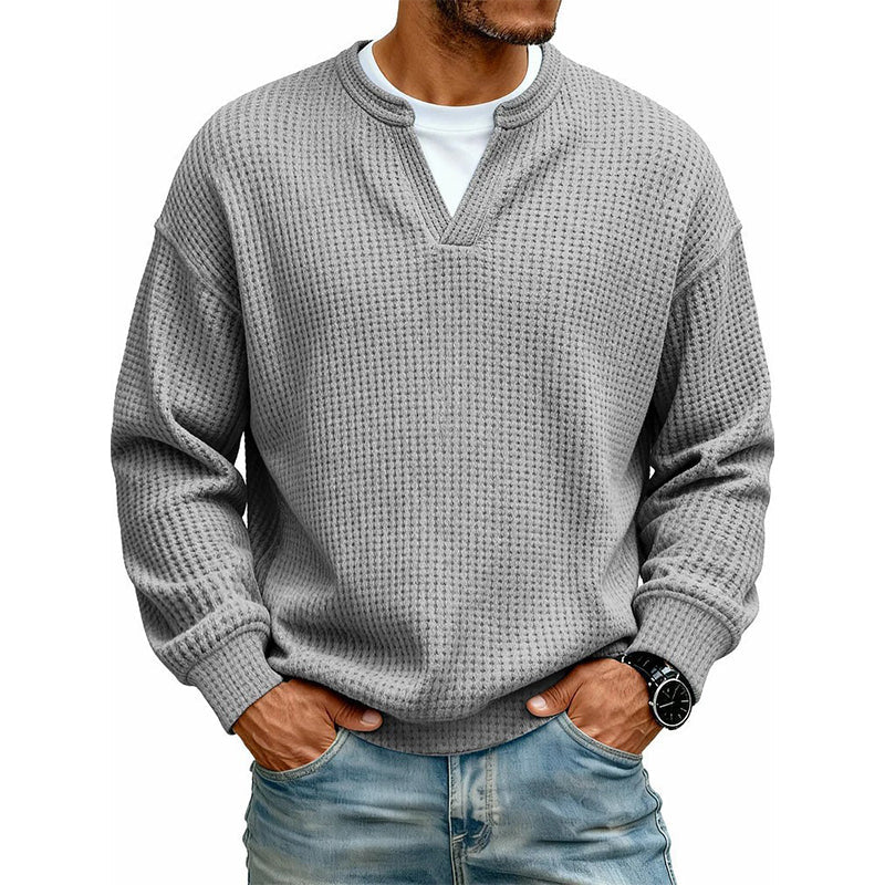 Gustav - Waffle Long-Sleeve Top