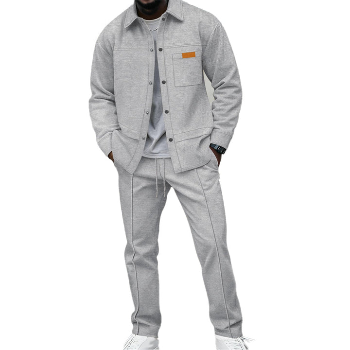 Kaelen - Waffle-Textured Two-Piece Lounge Set