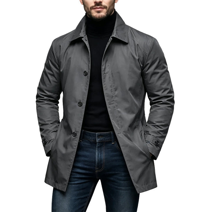 Cassius - Waterproof Mid-Length Trench Coat