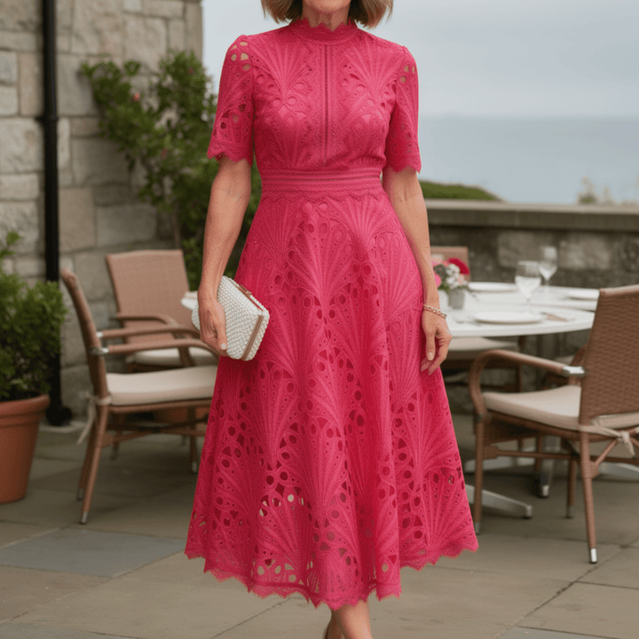 Amaline - Delicate A-Line Midi Dress