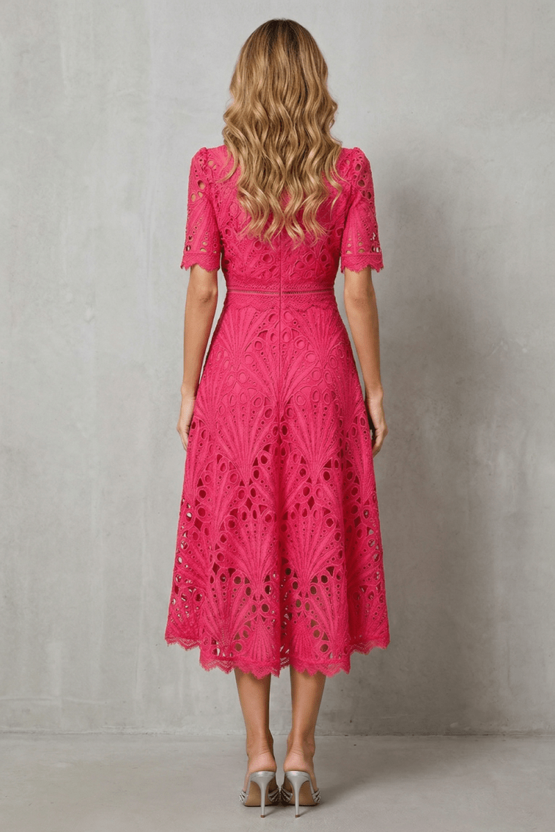Amaline - Delicate A-Line Midi Dress
