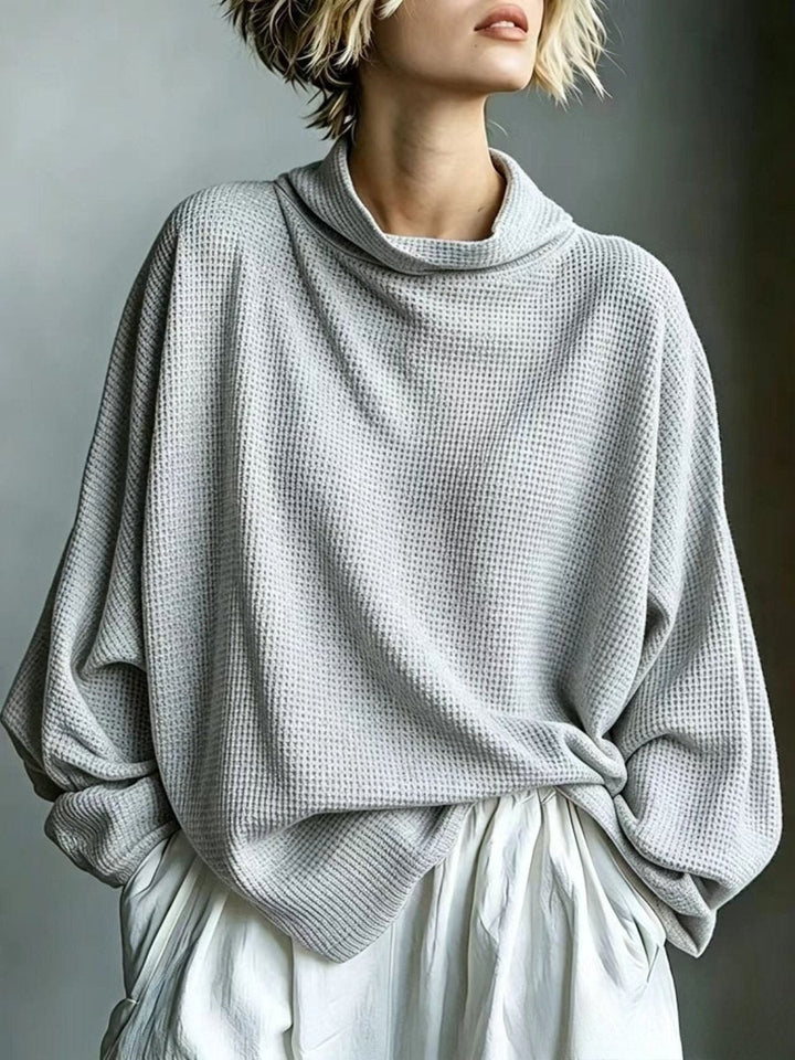 Aella - Textured Oversized High-Neck Top