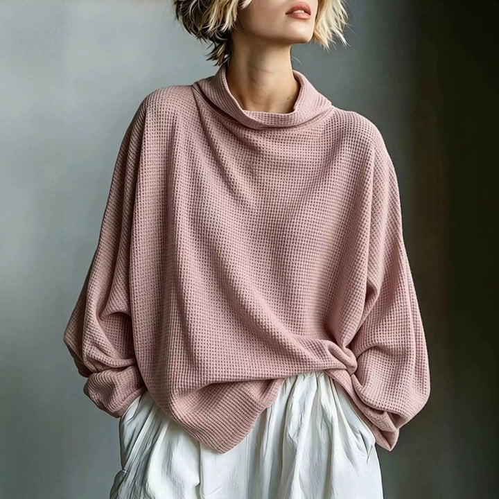 Aella - Textured Oversized High-Neck Top