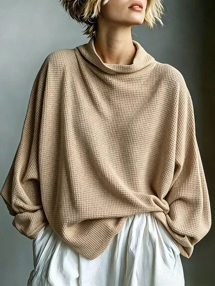 Aella - Textured Oversized High-Neck Top