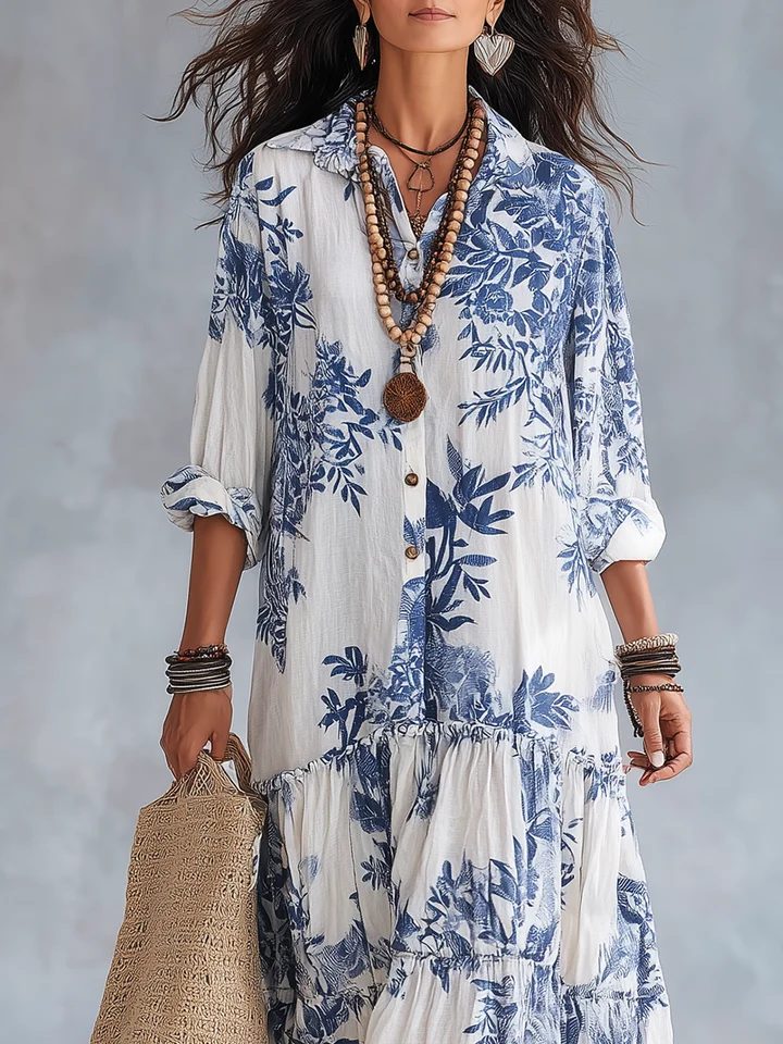 Galenisse - Breezy Button-Up Maxi Dress
