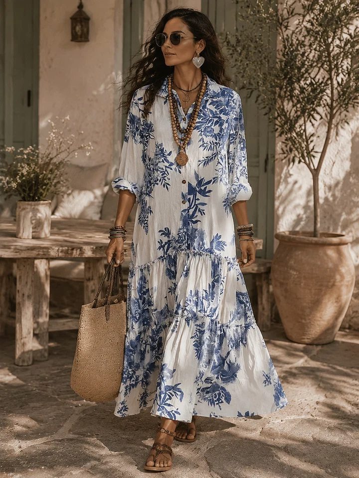 Galenisse - Breezy Button-Up Maxi Dress