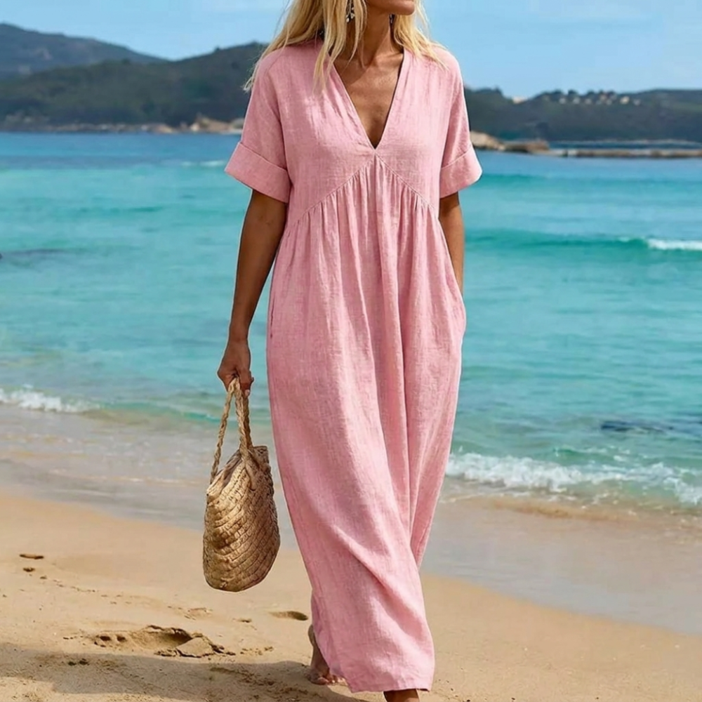 Paige - Soft-Touch Linen Maxi Dress