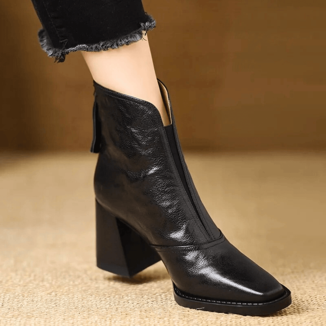 Zora - Sculpted Mid-Heel Ankle Boot