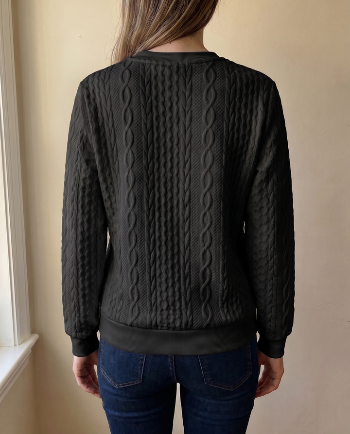 Darla - Textured Zip Sweater
