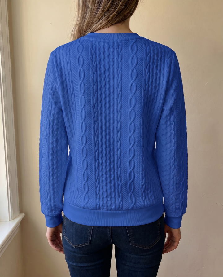 Darla - Textured Zip Sweater